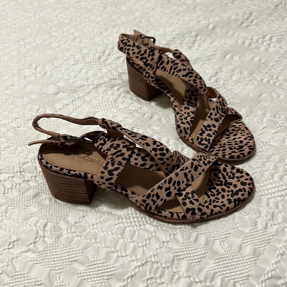 Madewell The Alyssa Sandal in Spotted Calf Hair - Picture 2 of 9